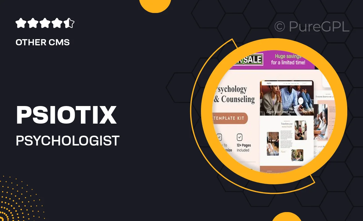 Psiotix – Psychologist & Hypnotherapy Elementor Templates