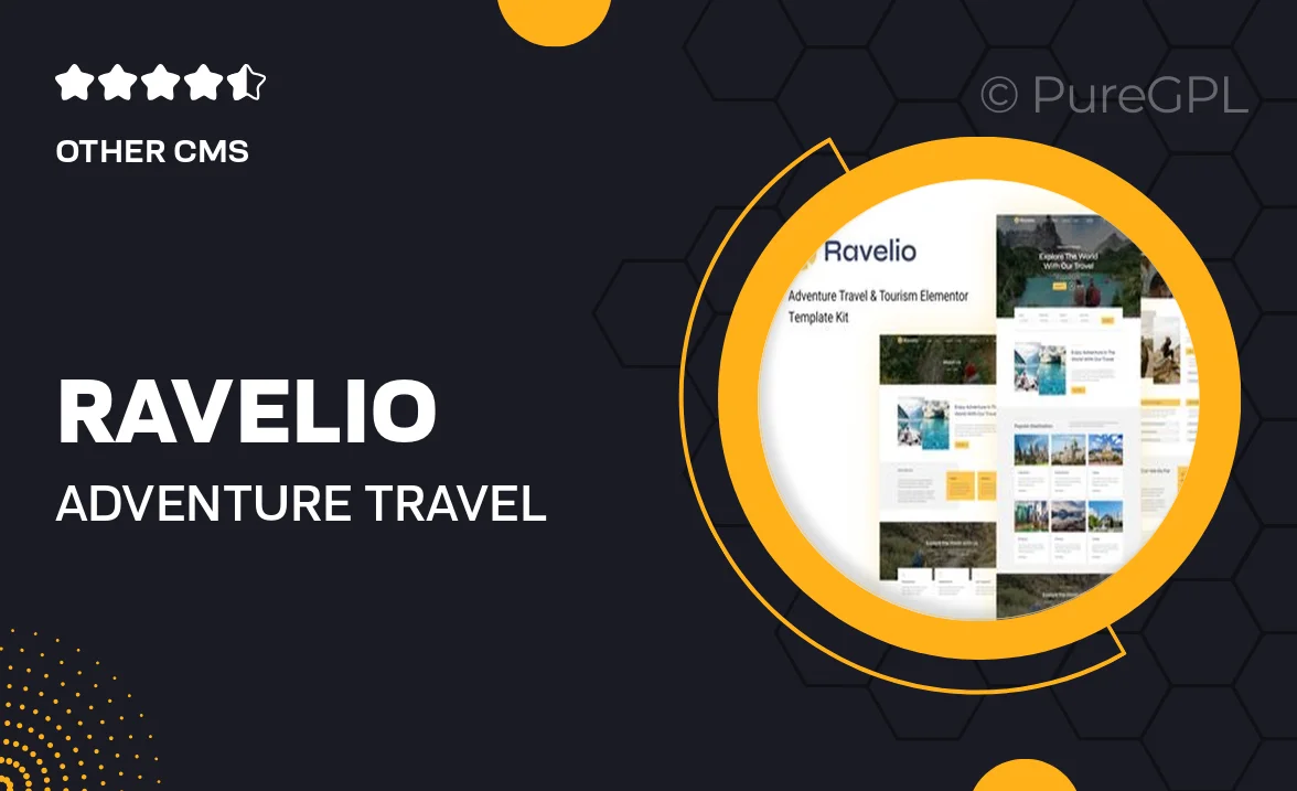 Ravelio – Adventure Travel & Tourism Elementor Template Kit