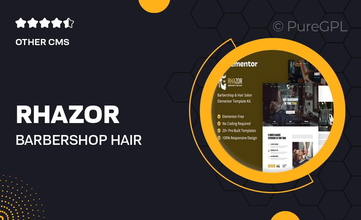 Rhazor – Barbershop & Hair Salon Elementor Template Kit