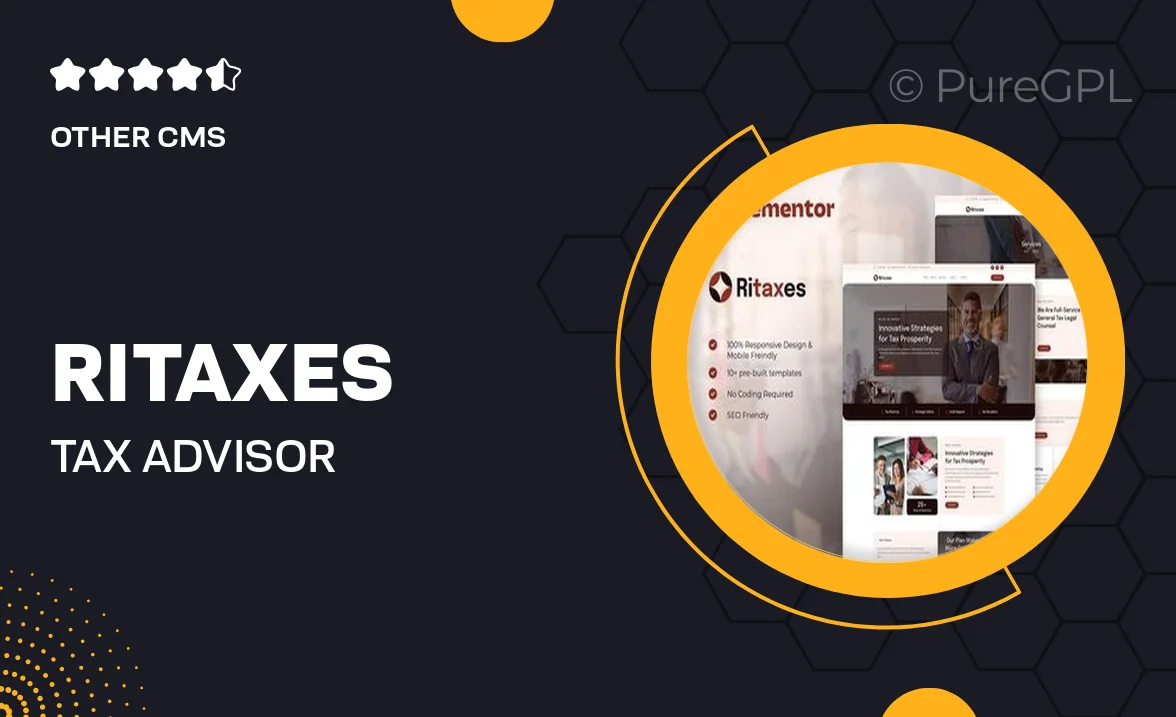 Ritaxes – Tax Advisor & Financial Consulting Elementor Template Kit