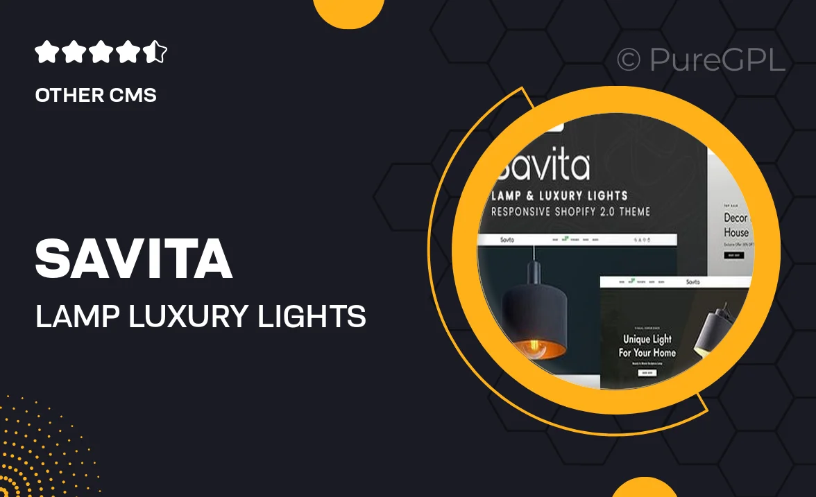 Savita – Lamp & Luxury Lights Responsive Shopify 2.0 Theme