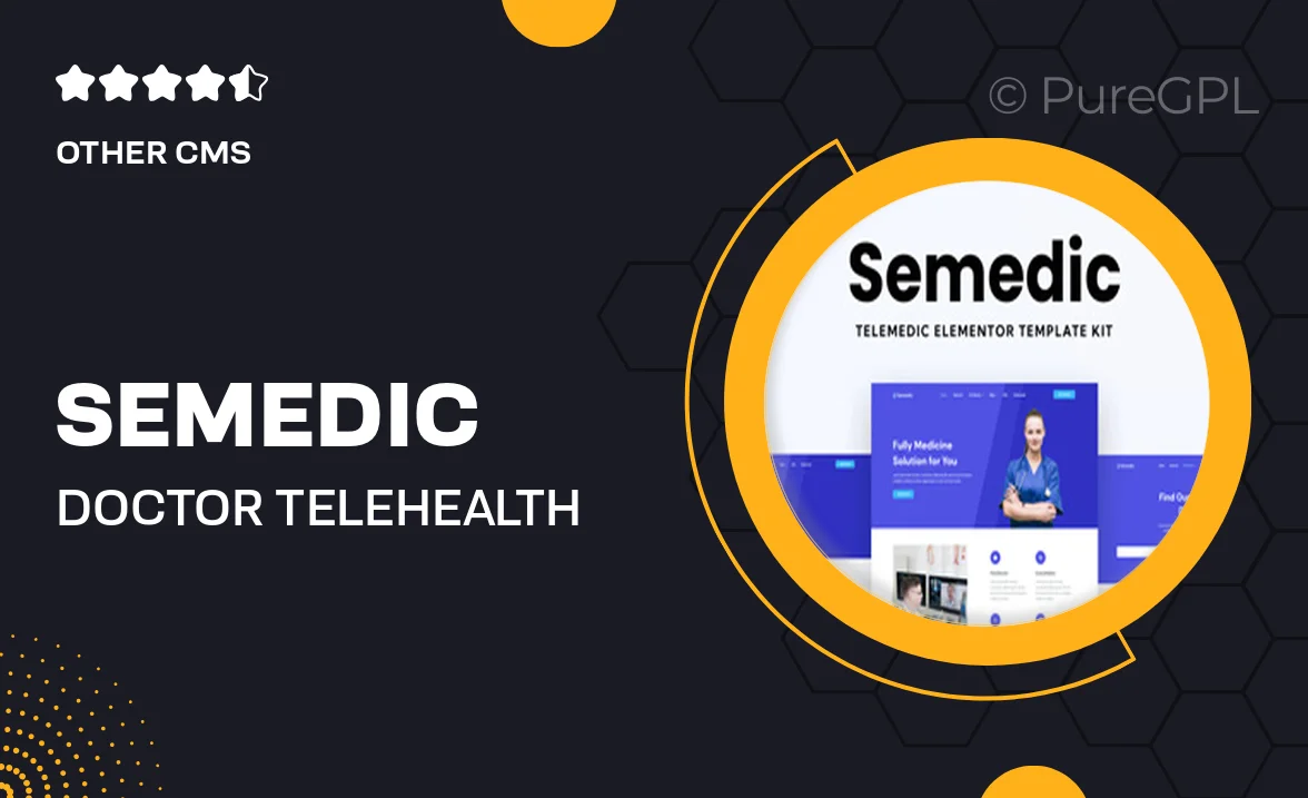 Semedic – Doctor Telehealth Elementor Template Kit