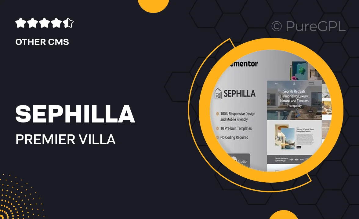 Sephilla – Premier Villa Showcase Elementor Template Kit