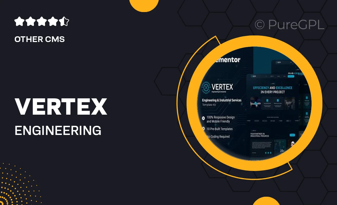 Vertex – Engineering & Industrial Services Elementor Template Kit