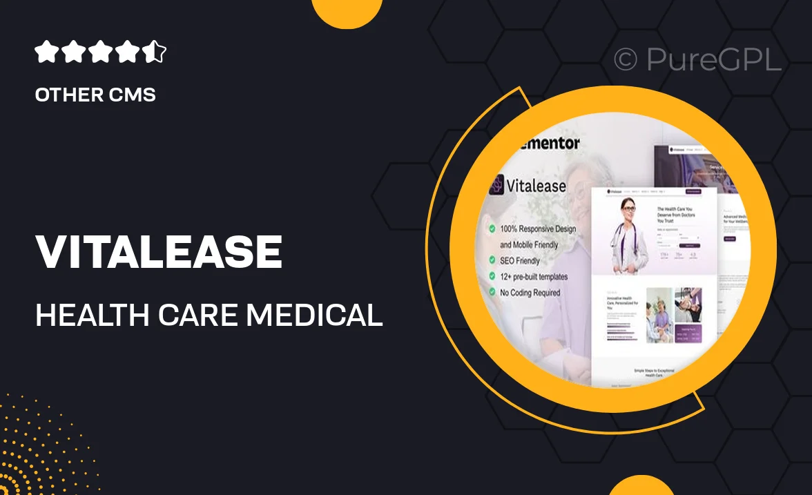 Vitalease – Health Care & Medical Elementor Template Kit