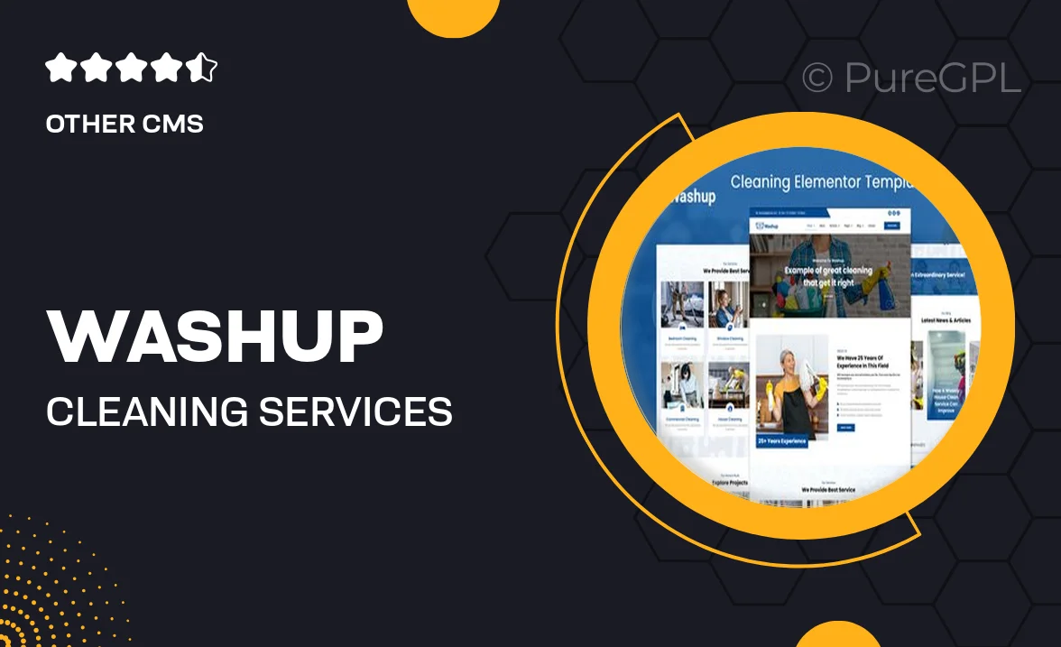 Washup- Cleaning Services Elementor Template Kit