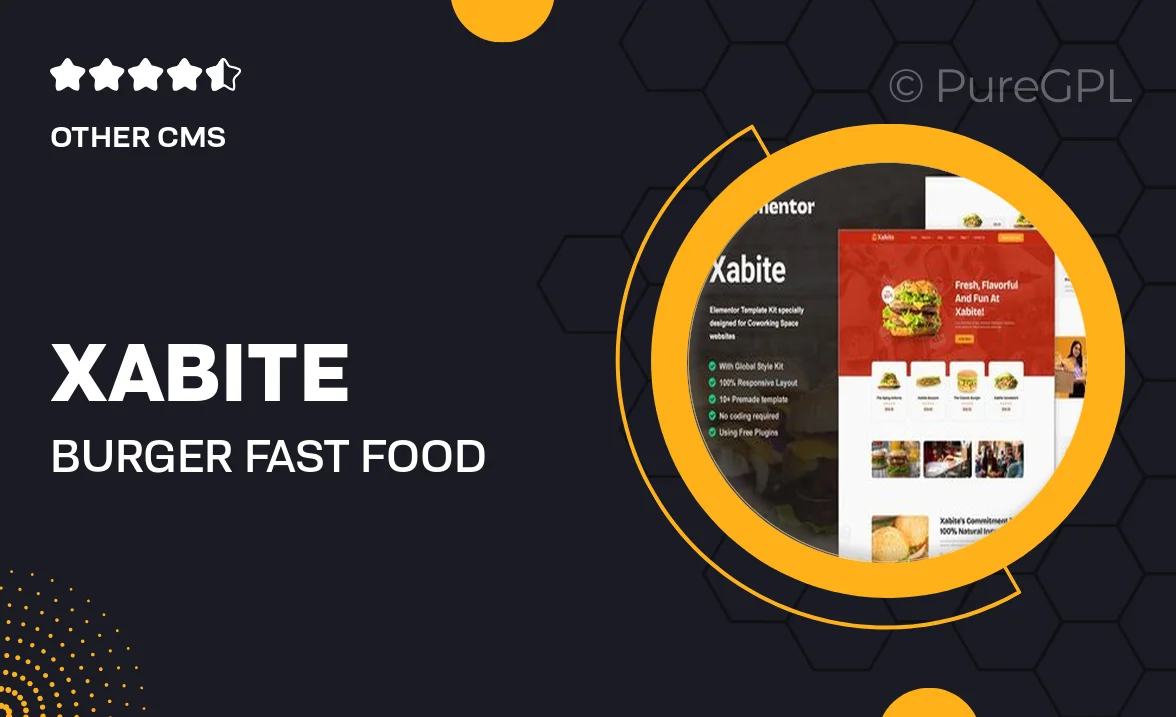 Xabite – Burger Fast Food Elementor Template Kit