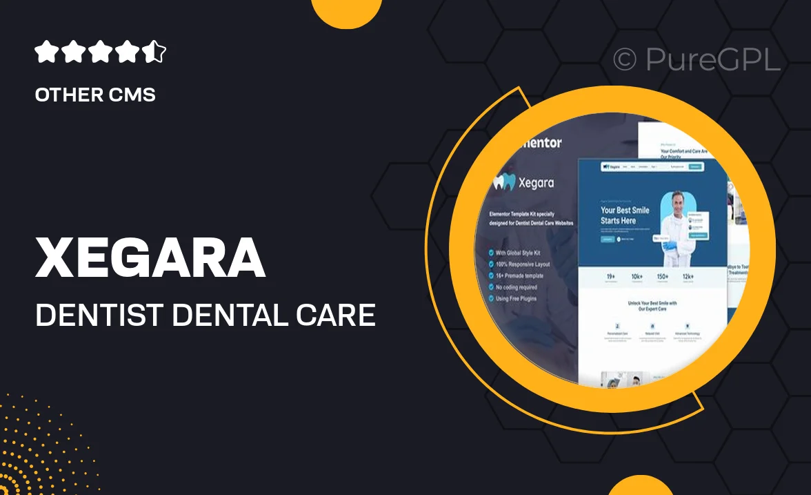 Xegara – Dentist Dental Care Elementor Template Kit