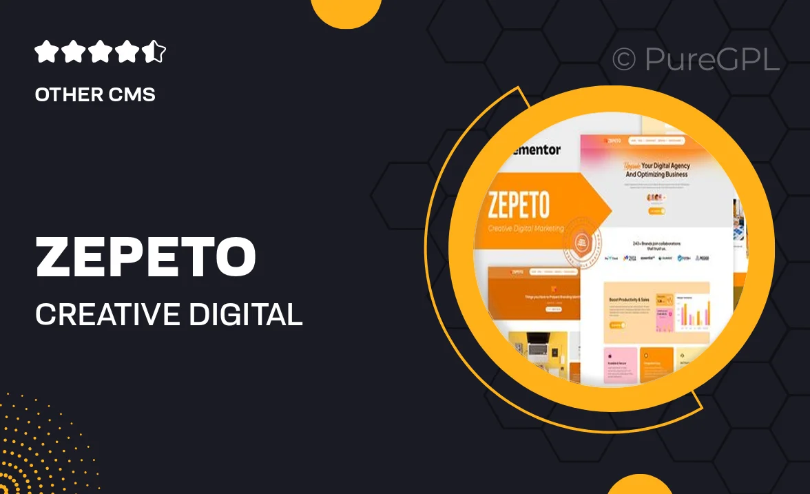 Zepeto – Creative Digital Marketing Elementor Template Kit