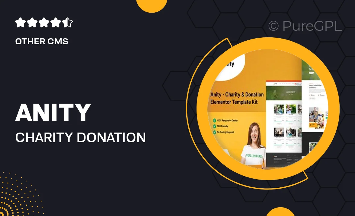 Anity – Charity & Donation Elementor Template Kit