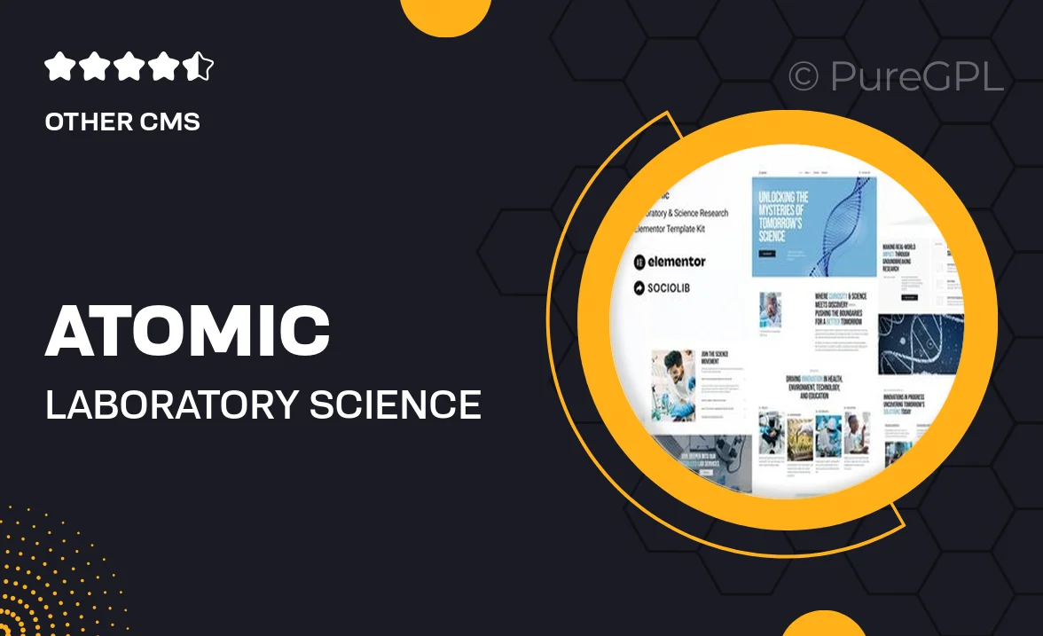 Atomic – Laboratory & Science Research Elementor Template Kit