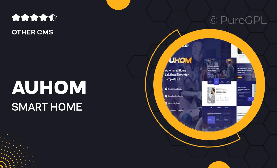 Auhom – Smart Home Automation Elementor Template Kit