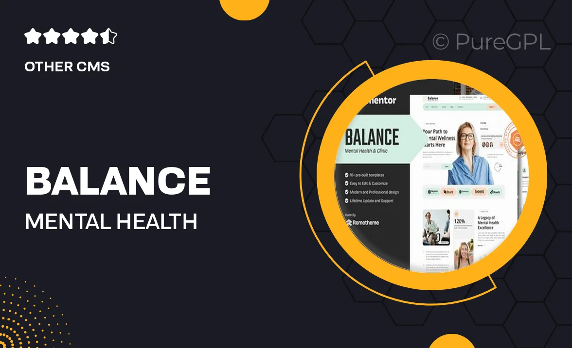 Balance – Mental Health Clinic Elementor Template Kit