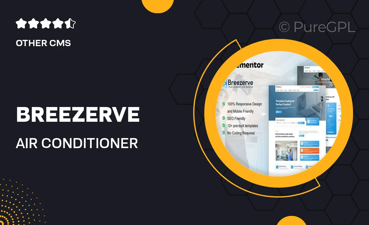 Breezerve – Air Conditioner & HVAC Repair Elementor Pro Template Kit