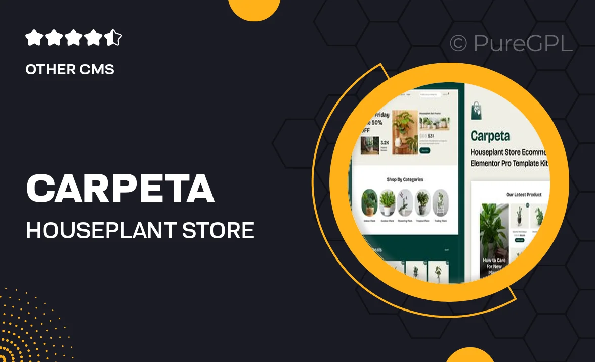 Carpeta – Houseplant Store Ecommerce Elementor Pro Template Kit