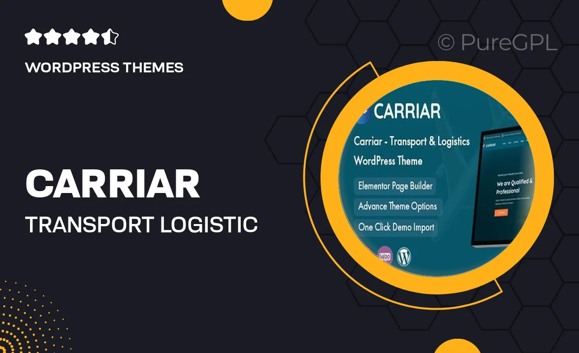 Carriar – Transport & Logistic WordPress Theme