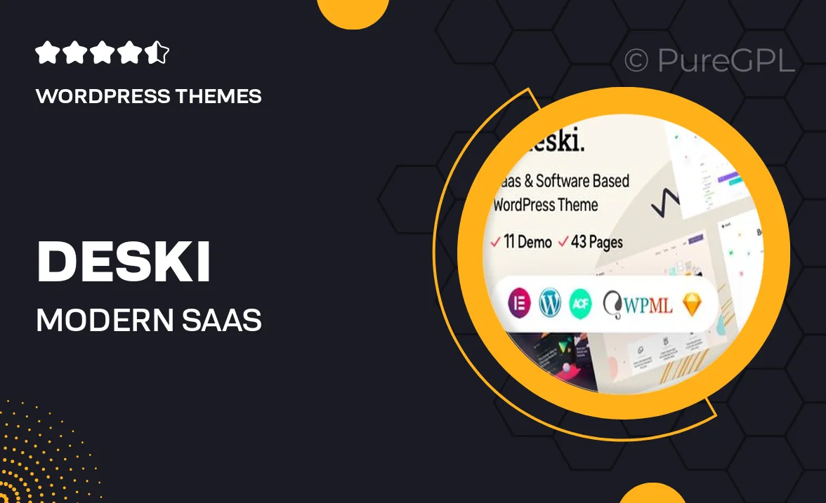 Deski – Modern Saas & Software landing page WordPress theme