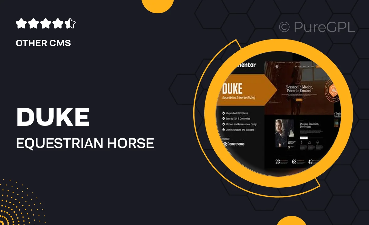 Duke – Equestrian & Horse Riding Elementor Template Kit