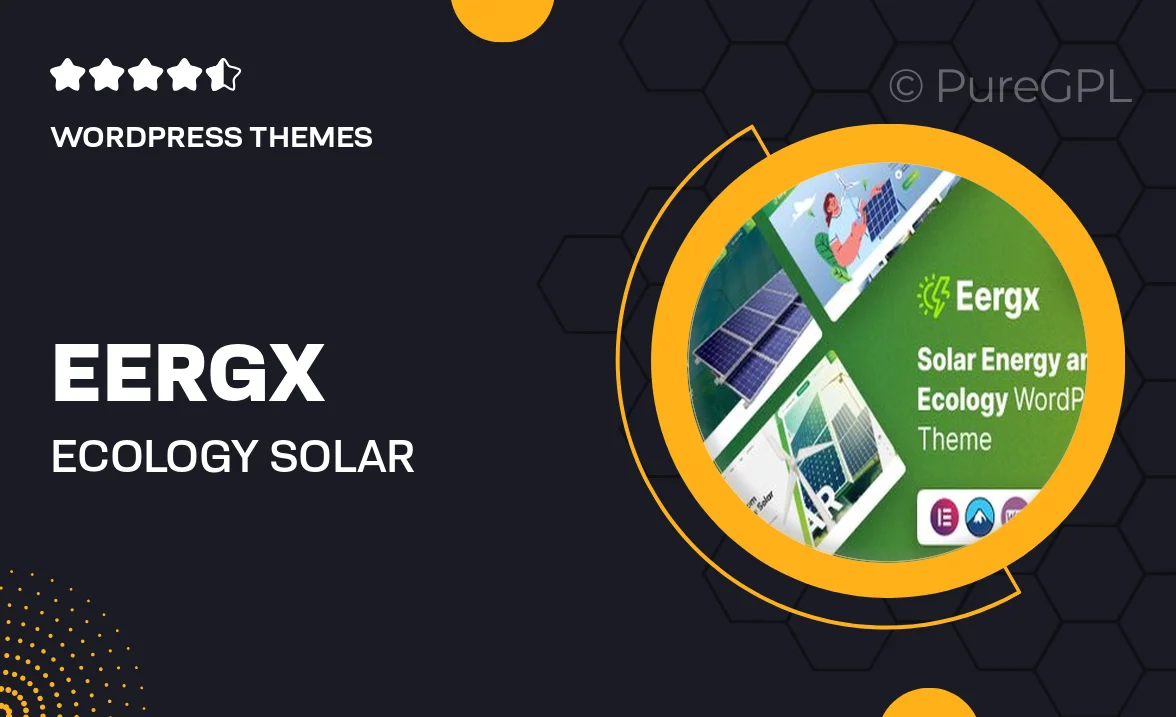 Eergx – Ecology & Solar Energy WordPress Theme