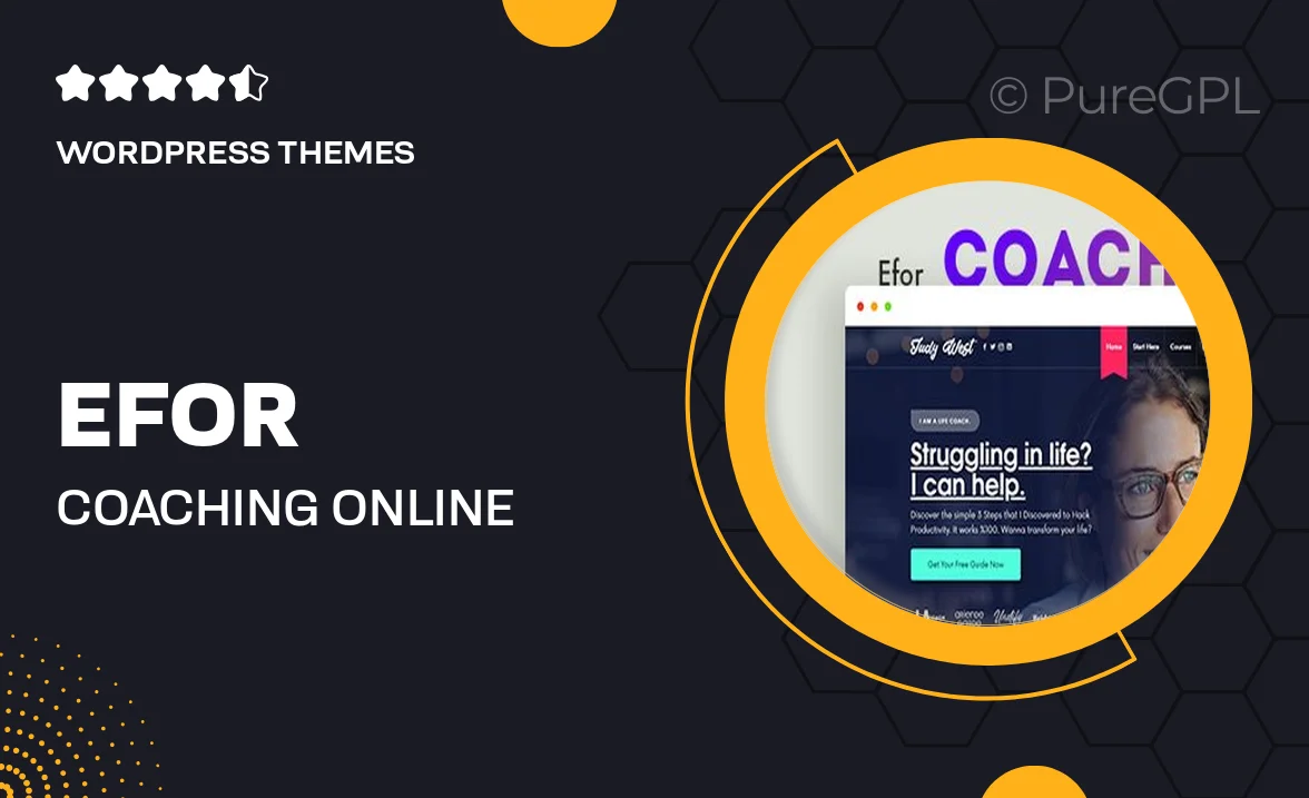 Efor – Coaching & Online Courses WordPress Theme