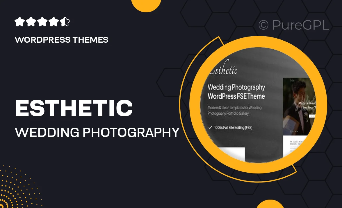 Esthetic – Wedding Photography FSE WordPress Theme