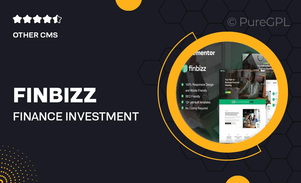 FinBizz – Finance & Investment Manager Elementor Template Kit