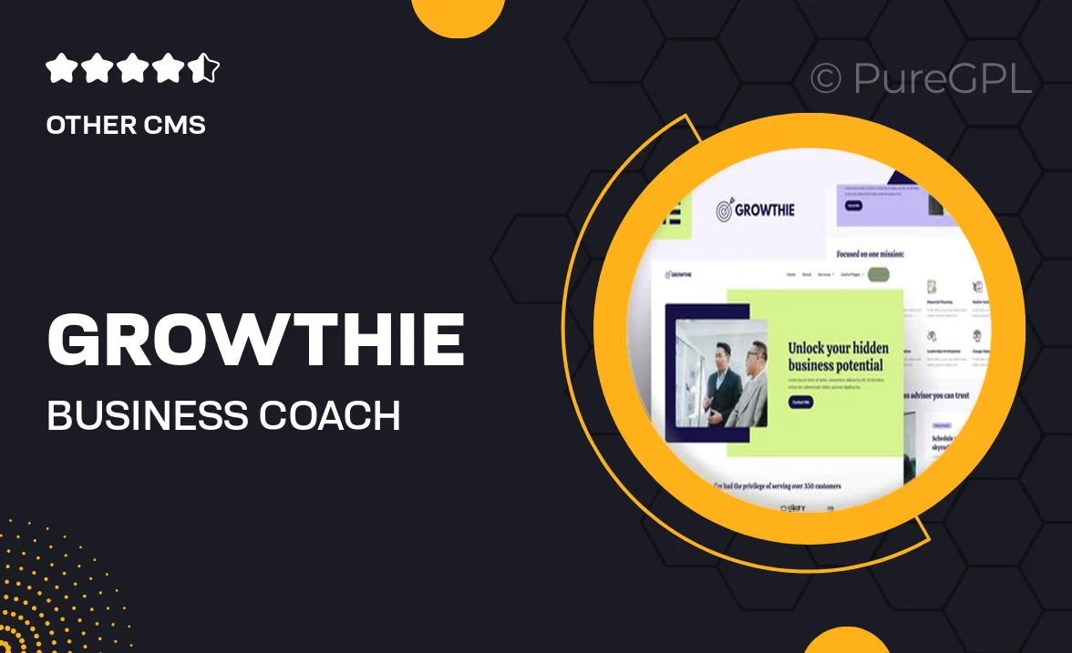 Growthie – Business Coach Elementor Template Kit