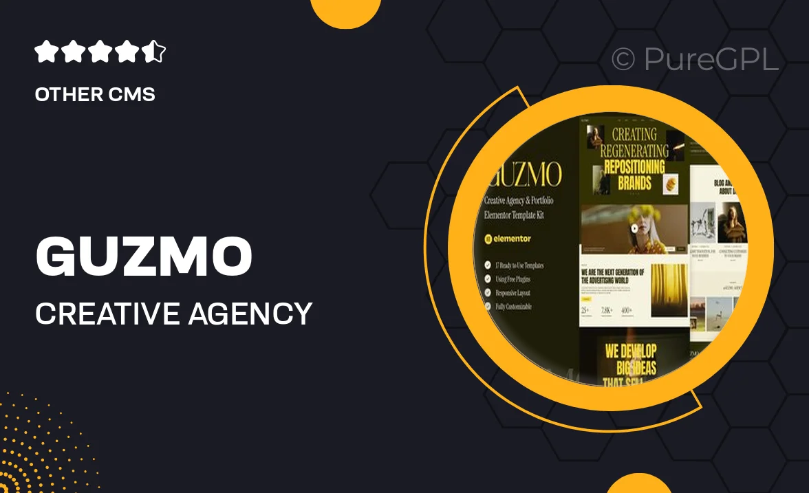 Guzmo – Creative Agency & Portfolio Elementor Template Kit