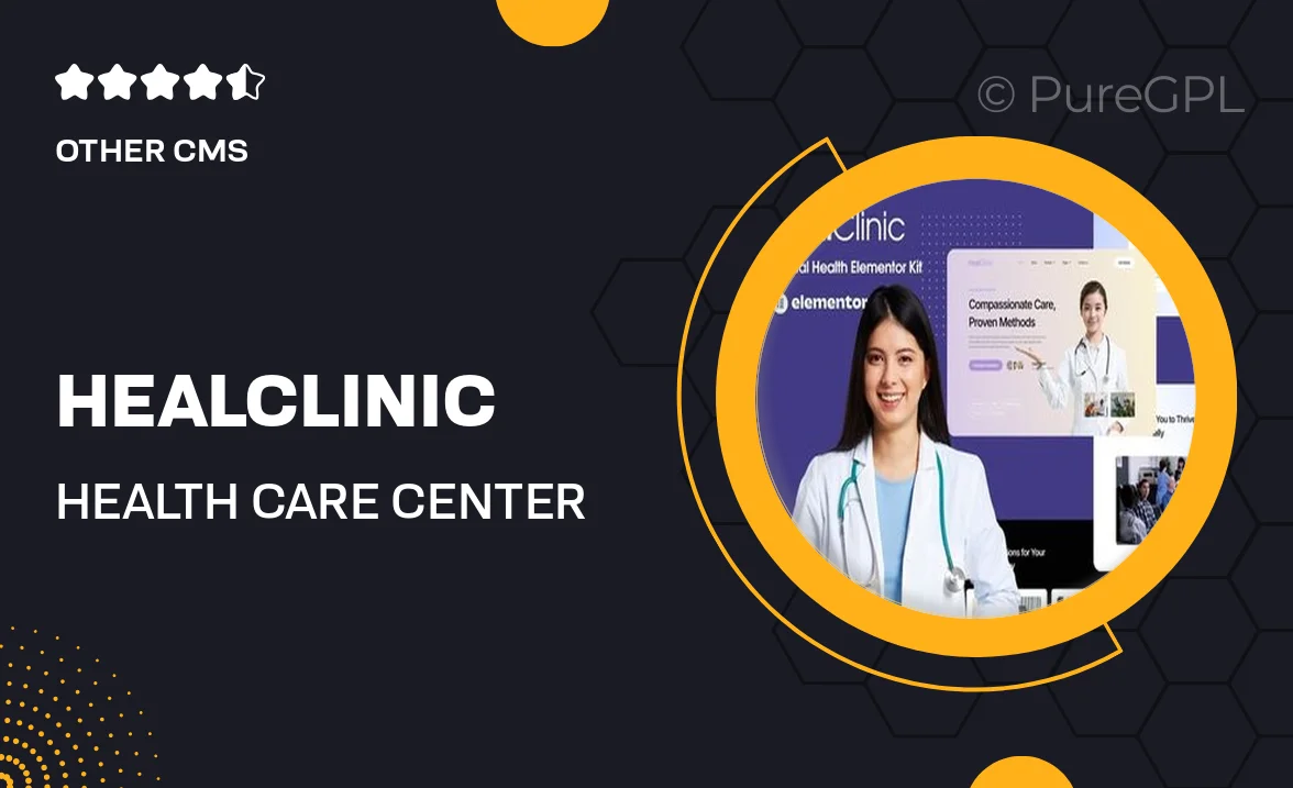 HealClinic – Health Care Center Elementor Kit Template