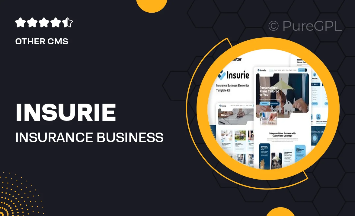 Insurie – Insurance Business Elementor Template Kit