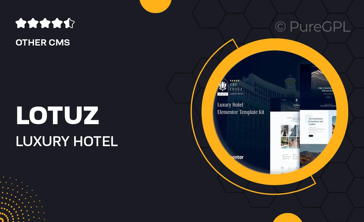 Lotuz – Luxury Hotel Elementor Template Kit