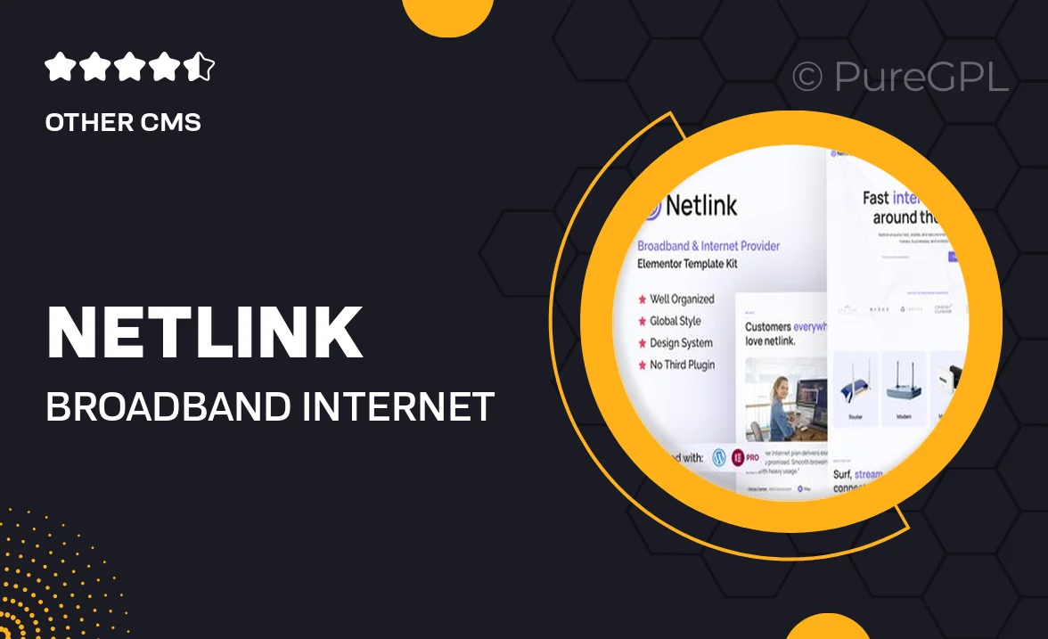 Netlink – Broadband & Internet Provider Elementor Template Kit