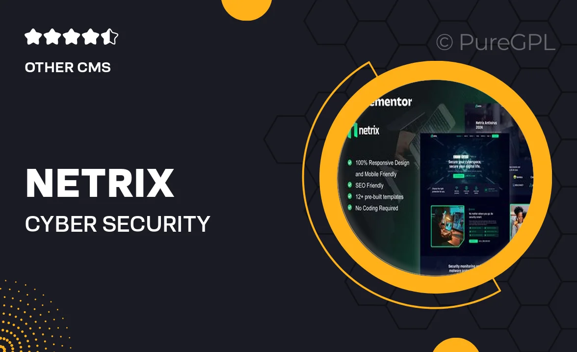 Netrix – Cyber Security Services Elementor Template Kit