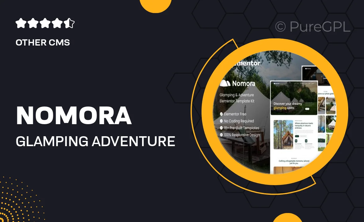 Nomora – Glamping & Adventure Elementor Template Kit