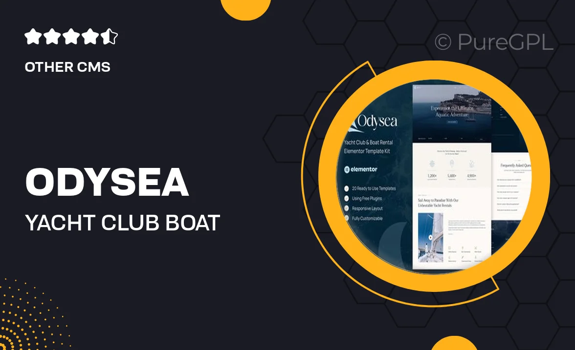 Odysea – Yacht Club & Boat Rental Elementor Template Kit