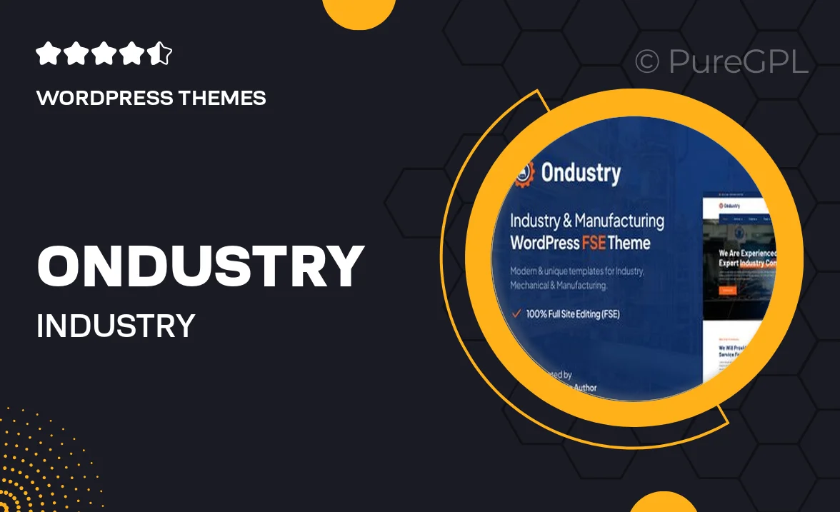 Ondustry – Industry & Manufacturing FSE WordPress Theme