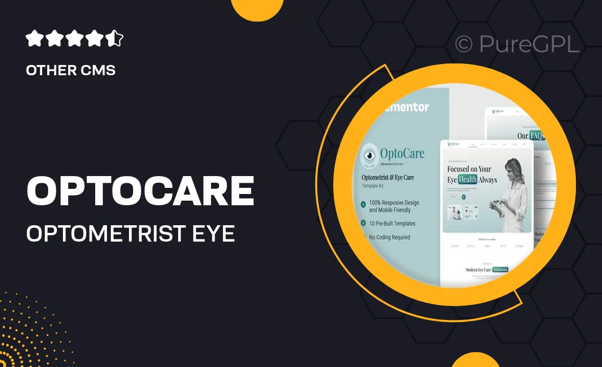 Optocare – Optometrist & Eye Care Elementor Template Kit