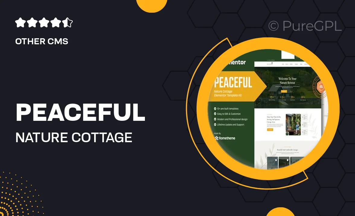 Peaceful – Nature Cottage Elementor Template Kit