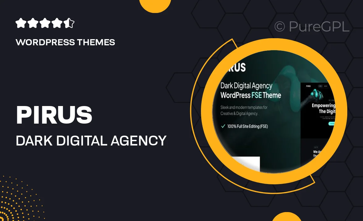 Pirus – Dark Digital Agency FSE WordPress Theme