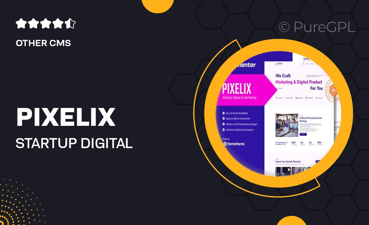 Pixelix – Startup Digital Agency Elementor Template Kit