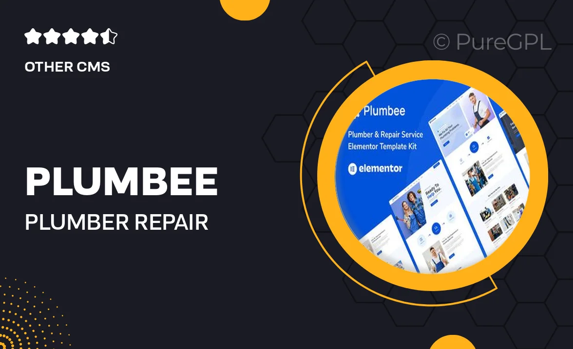 Plumbee – Plumber & Repair Services Elementor Template Kit