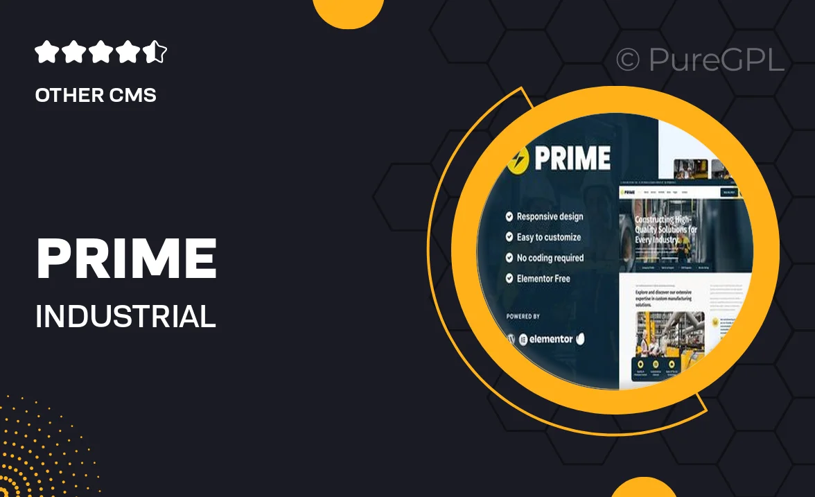 Prime – Industrial & Manufacturing Elementor Template Kit