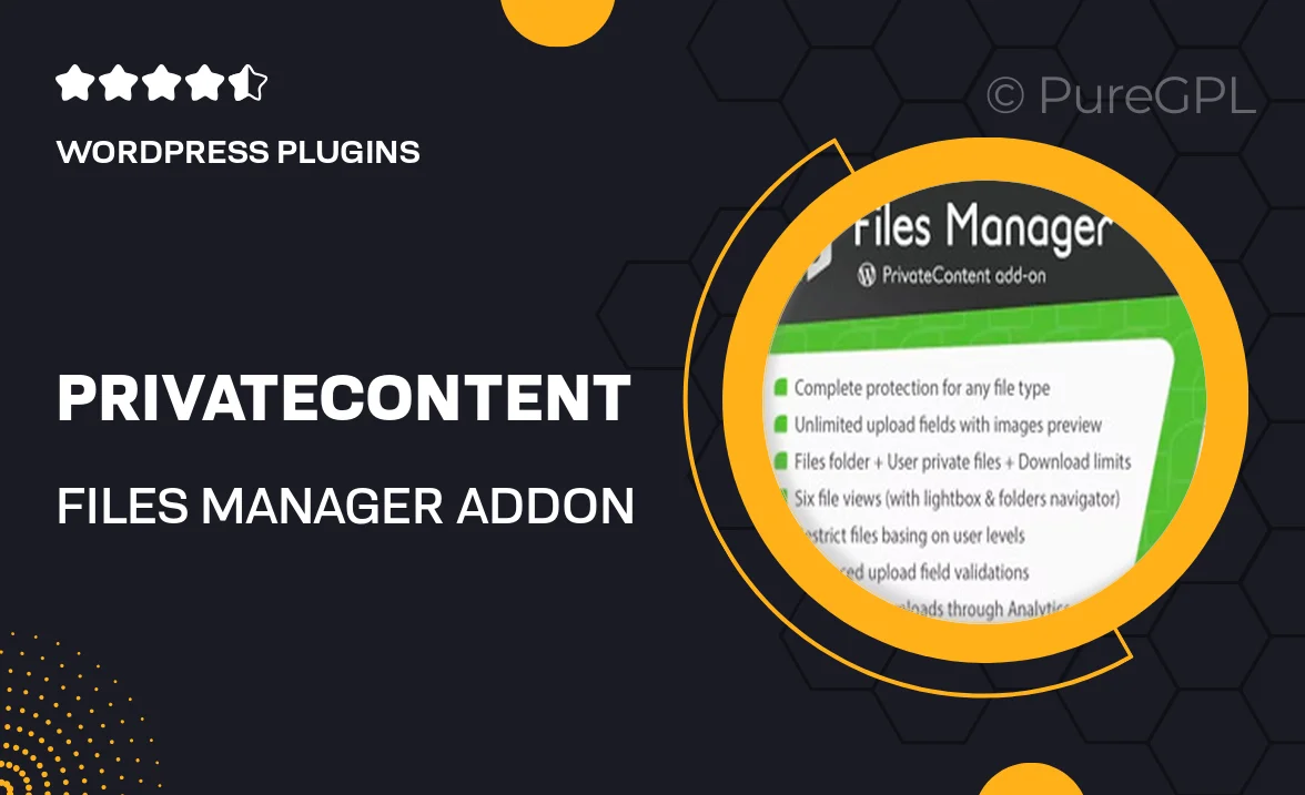 PrivateContent – Files Manager add-on