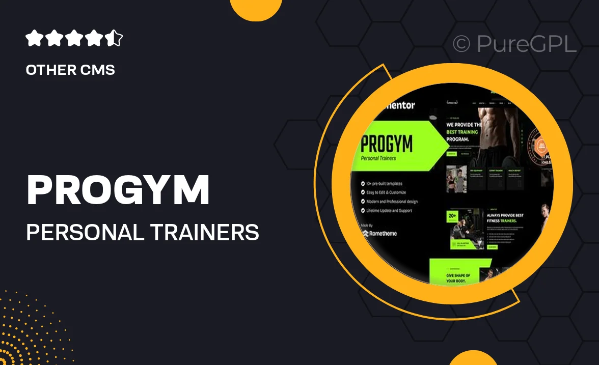 Progym – Personal Trainers & Fitness Elementor Template Kit