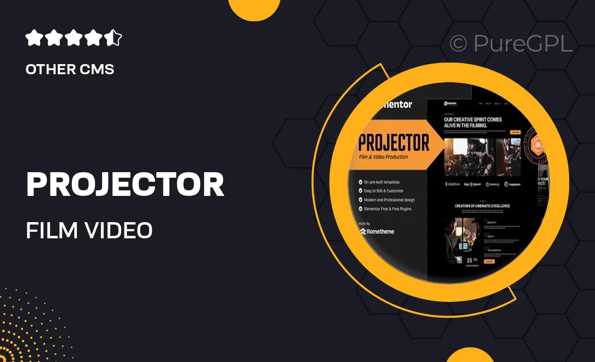 Projector – Film & Video Production Elementor Template Kit