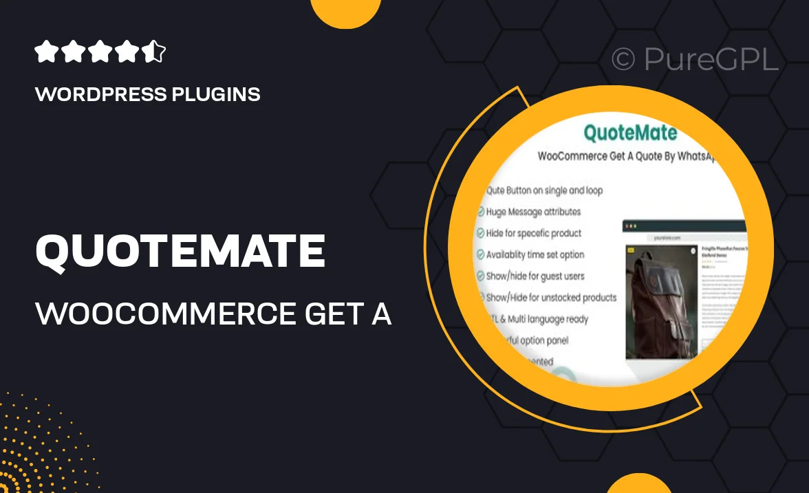 QuoteMate – WooCommerce Get A Quote By WhatsApp