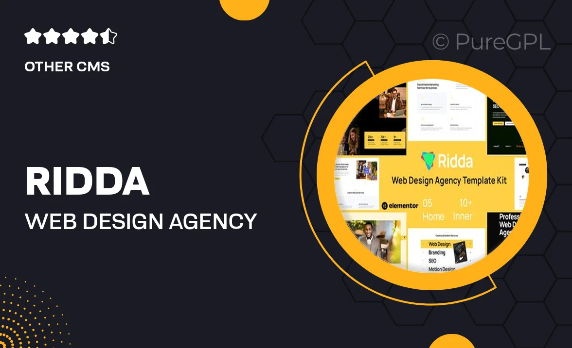 Ridda – Web Design Agency Template Kit