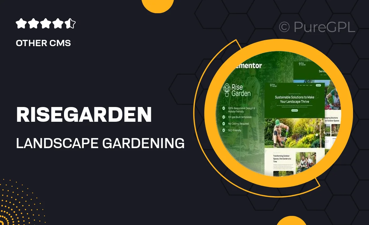 Risegarden – Landscape & Gardening Service Elementor Template Kit