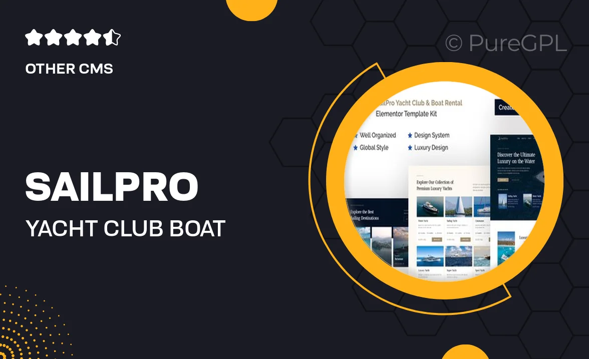 Sailpro – Yacht Club & Boat Rental Elementor Template Kit