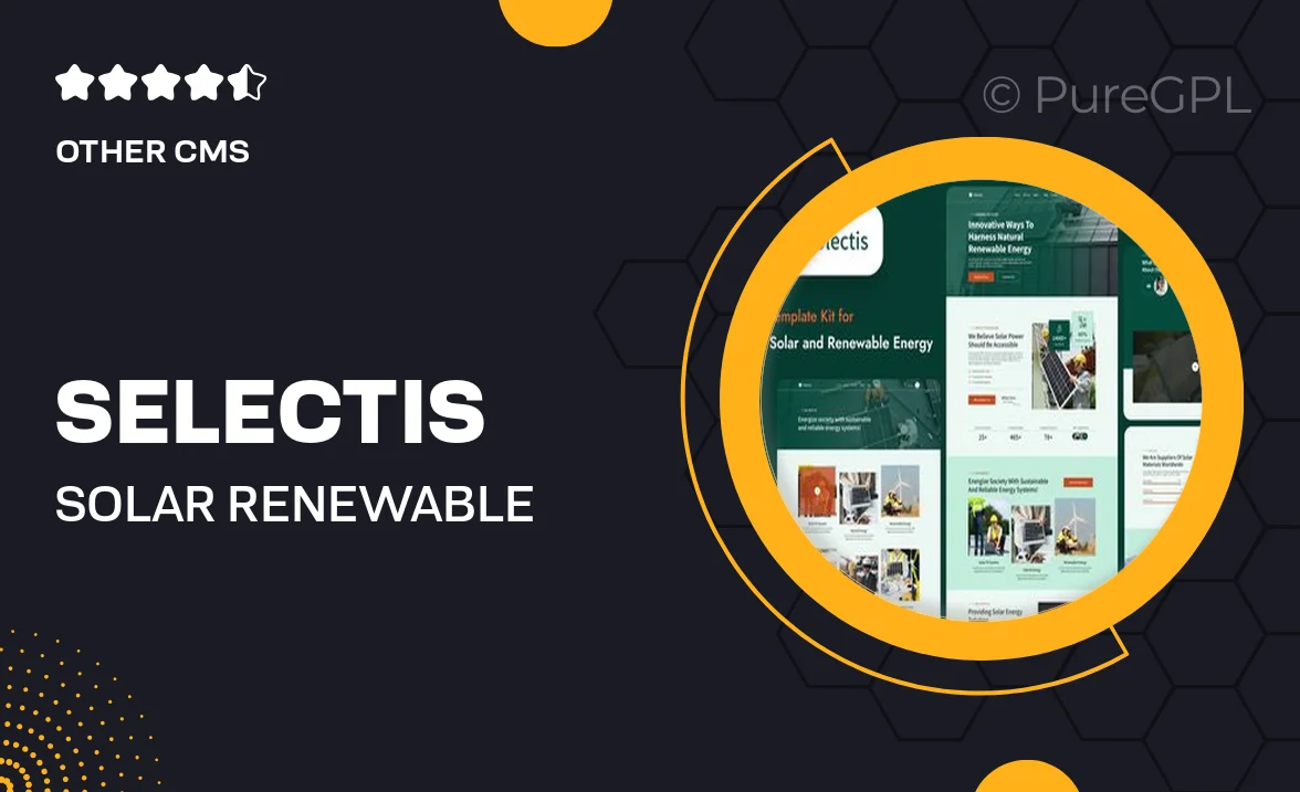 Selectis – Solar & Renewable Energy Elementor Template Kit